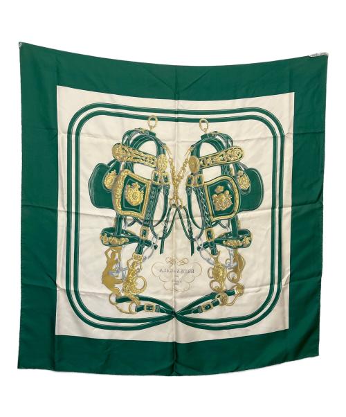 HERMES（エルメス）HERMES (エルメス) BRIDES de GALA　スカーフ グリーンの古着・服飾アイテム