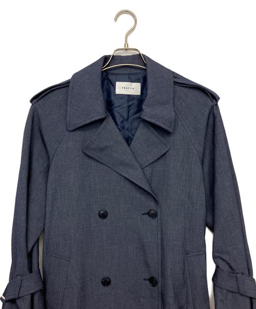 FRAY ID（フレイ アイディー）FRAY ID (フレイ アイディー) スプリングオーバートレンチコート インディゴ 未使用品の古着・服飾アイテム