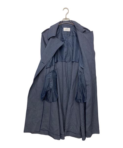 FRAY ID（フレイ アイディー）FRAY ID (フレイ アイディー) スプリングオーバートレンチコート インディゴ 未使用品の古着・服飾アイテム