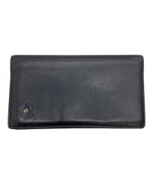 CHANEL（シャネル）の古着「カメリア　長財布」｜ブラック