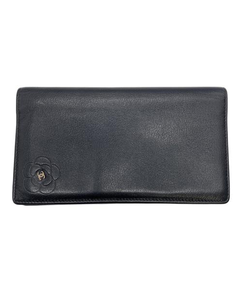 CHANEL（シャネル）CHANEL (シャネル) カメリア　長財布 ブラックの古着・服飾アイテム