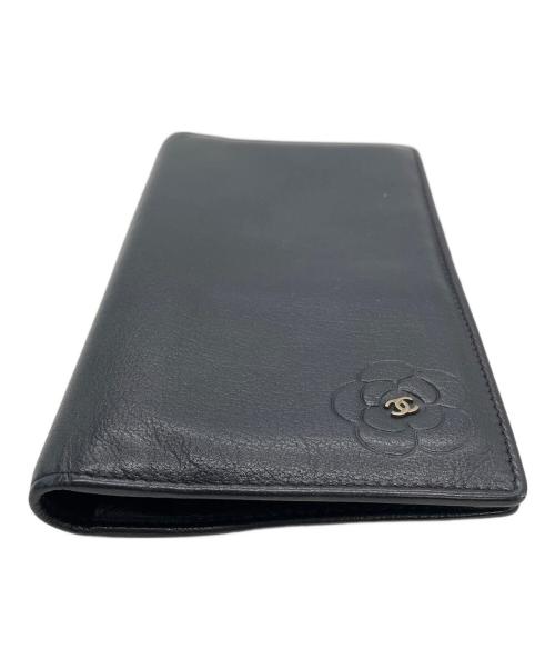 CHANEL（シャネル）CHANEL (シャネル) カメリア　長財布 ブラックの古着・服飾アイテム