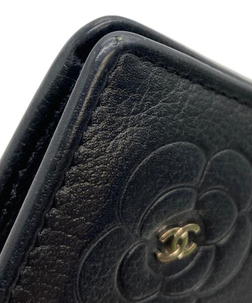 CHANEL（シャネル）CHANEL (シャネル) カメリア　長財布 ブラックの古着・服飾アイテム