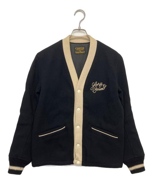 COOTIE PRODUCTIONS（クーティープロダクツ）COOTIE PRODUCTIONS (クーティープロダクツ) ノーカラージャケット ブラック×ベージュ サイズ:Sの古着・服飾アイテム