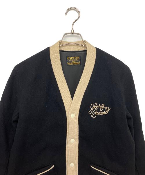 COOTIE PRODUCTIONS（クーティープロダクツ）COOTIE PRODUCTIONS (クーティープロダクツ) ノーカラージャケット ブラック×ベージュ サイズ:Sの古着・服飾アイテム