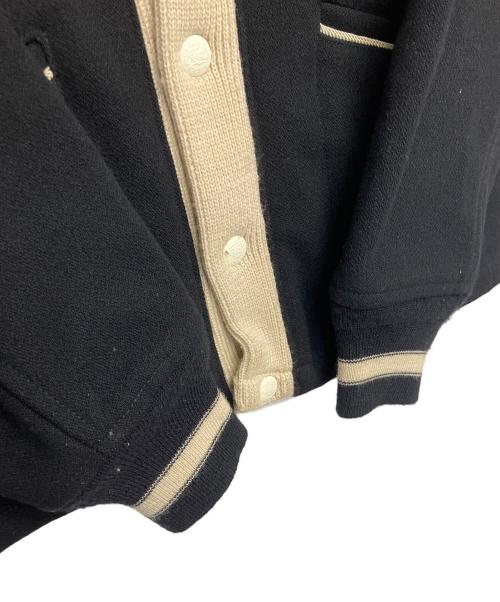COOTIE PRODUCTIONS（クーティープロダクツ）COOTIE PRODUCTIONS (クーティープロダクツ) ノーカラージャケット ブラック×ベージュ サイズ:Sの古着・服飾アイテム