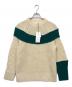 sacai（サカイ）の古着「ジップアタッチメントニット」｜ベージュ×グリーン