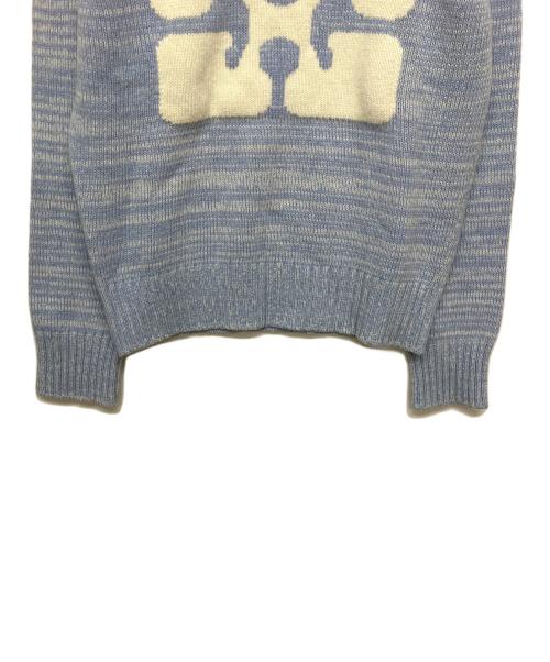 GANNI（ガニー）Ganni (ガニー) Graphic O-neck Pullover Butterfly ブルー×ホワイト サイズ:Sの古着・服飾アイテム