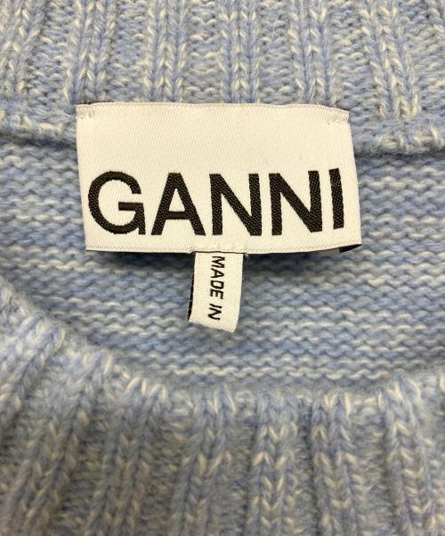 GANNI（ガニー）Ganni (ガニー) Graphic O-neck Pullover Butterfly ブルー×ホワイト サイズ:Sの古着・服飾アイテム