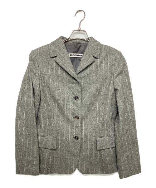 JIL SANDER（ジルサンダー）JIL SANDER (ジルサンダー) ピンストライプ柄ジャケット グレー サイズ:40の古着・服飾アイテム