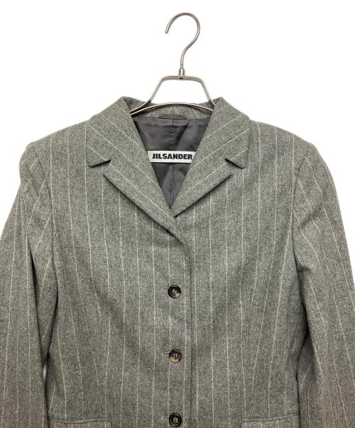 JIL SANDER（ジルサンダー）JIL SANDER (ジルサンダー) ピンストライプ柄ジャケット グレー サイズ:40の古着・服飾アイテム