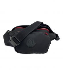 MONCLER（モンクレール）の古着「MONCLER Durance ベルトバッグ」｜ブラック×レッド