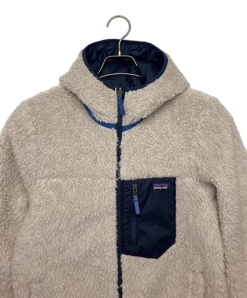 Patagonia（パタゴニア）Patagonia (パタゴニア) キッズ・リバーシブル・レディ・フレディ・フーディ ホワイト×ネイビー サイズ:XXLの古着・服飾アイテム