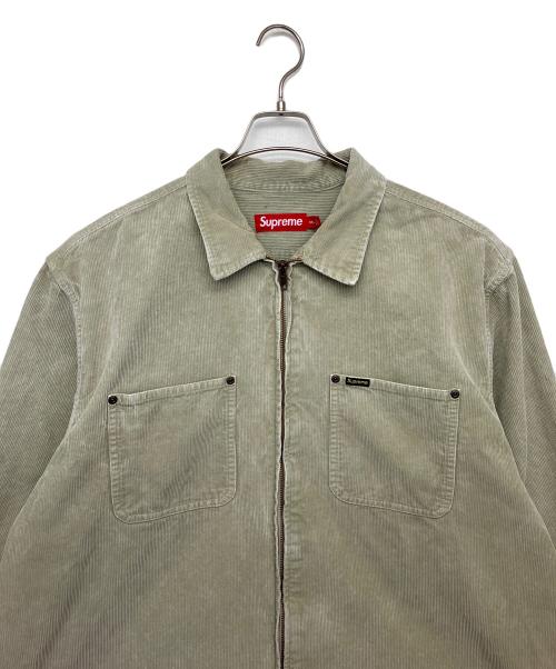 SUPREME（シュプリーム）SUPREME (シュプリーム) Washed Corduroy Zip Up Shirt SS24 カーキ サイズ:XXLの古着・服飾アイテム