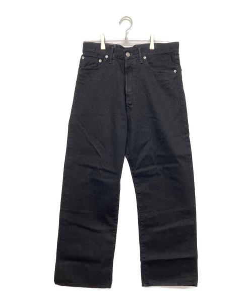 Graphpaper（グラフペーパー）Graphpaper (グラフペーパー) セルビッジワイドストレートデニムパンツ　ワイドパンツ ブラック サイズ:２ 未使用品の古着・服飾アイテム