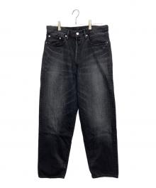 Graphpaper（グラフペーパー）の古着「セルビッチデニム 5ポケットテーパードパンツ　デニムパンツ」｜ブラック