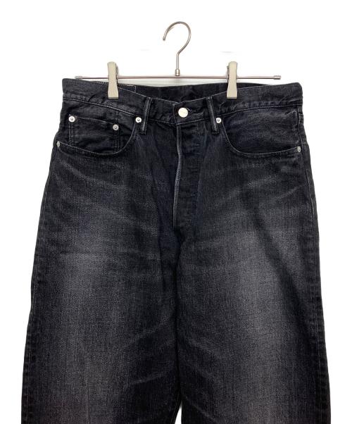 Graphpaper（グラフペーパー）Graphpaper (グラフペーパー) セルビッチデニム 5ポケットテーパードパンツ　デニムパンツ ブラック サイズ:２ 未使用品の古着・服飾アイテム