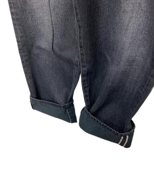 Graphpaper（グラフペーパー）Graphpaper (グラフペーパー) セルビッチデニム 5ポケットテーパードパンツ　デニムパンツ ブラック サイズ:２ 未使用品の古着・服飾アイテム