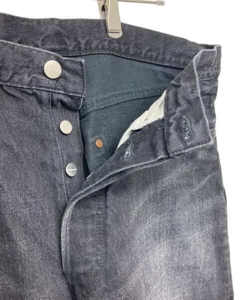 Graphpaper（グラフペーパー）Graphpaper (グラフペーパー) セルビッチデニム 5ポケットテーパードパンツ　デニムパンツ ブラック サイズ:２ 未使用品の古着・服飾アイテム