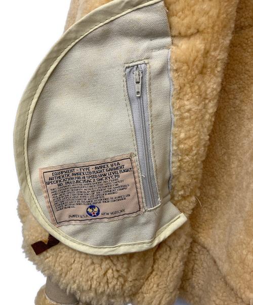 AVIREX（アヴィレックス）AVIREX (アヴィレックス) ムートンジャケット ベージュ サイズ:36の古着・服飾アイテム