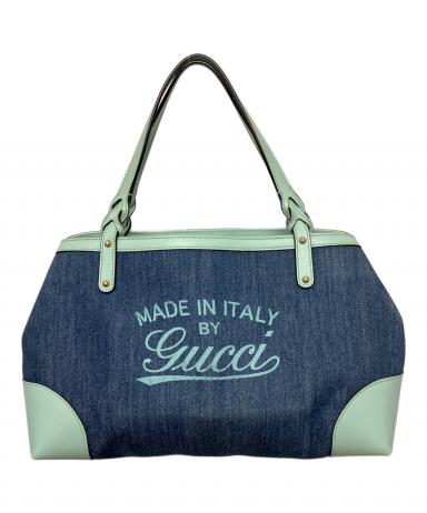 中古・古着通販】GUCCI (グッチ) デニムトートバッグ インディゴ
