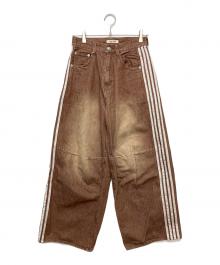 THETOE（ザ トゥー）の古着「EMIRATES TRACK DENIM PANTS　コットンパンツ」｜ブラウン