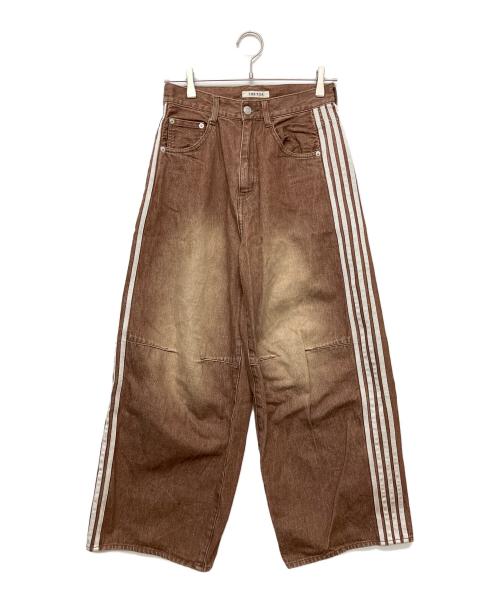 THETOE（ザ トゥー）THETOE (ザ トゥー) EMIRATES TRACK DENIM PANTS　コットンパンツ ブラウン サイズ:Sの古着・服飾アイテム