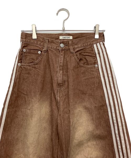 THETOE（ザ トゥー）THETOE (ザ トゥー) EMIRATES TRACK DENIM PANTS　コットンパンツ ブラウン サイズ:Sの古着・服飾アイテム