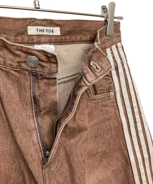 THETOE（ザ トゥー）THETOE (ザ トゥー) EMIRATES TRACK DENIM PANTS　コットンパンツ ブラウン サイズ:Sの古着・服飾アイテム