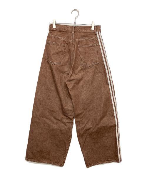 THETOE（ザ トゥー）THETOE (ザ トゥー) EMIRATES TRACK DENIM PANTS　コットンパンツ ブラウン サイズ:Sの古着・服飾アイテム