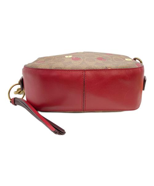 COACH（コーチ）COACH (コーチ) シグネチャー ショルダーバッグ ブラウン×レッドの古着・服飾アイテム