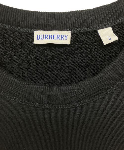 BURBERRY（バーバリー）BURBERRY (バーバリー) ロゴスウェット ブラック サイズ:Lの古着・服飾アイテム