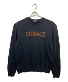 VERSACE（ヴェルサーチェ）の古着「ロゴスウェット」｜ブラック