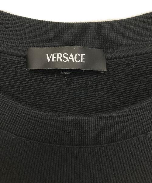 VERSACE（ヴェルサーチェ）VERSACE (ヴェルサーチェ) ロゴスウェット ブラック サイズ:XLの古着・服飾アイテム