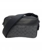 COACHコーチ）の古着「シグネチャー ショルダーバッグ」｜ブラック