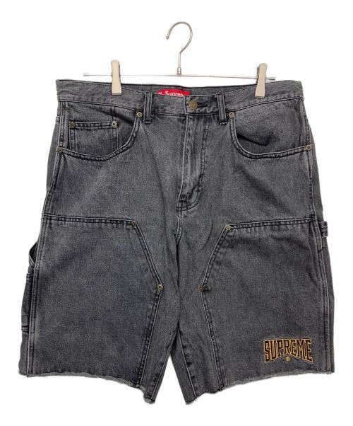SUPREME（シュプリーム）SUPREME (シュプリーム) Cutoff Double Knee Denim　ハーフパンツ ブラック サイズ:86cm (W34)の古着・服飾アイテム