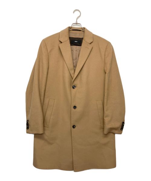 BOSS HUGO BOSS（ボス ヒューゴボス）BOSS HUGO BOSS (ボス ヒューゴボス) チェスターコート ベージュ サイズ:52の古着・服飾アイテム