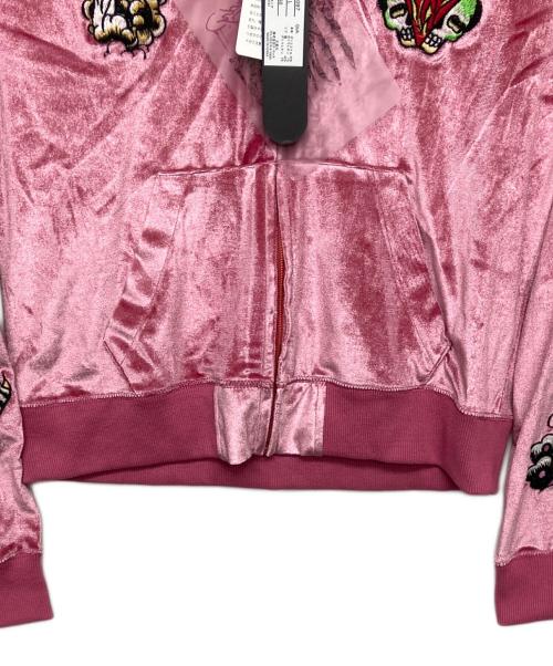 Ed Hardy（エド ハーディー）ED HARDY (エド ハーディー) TRAVS (トラビス) ベロアセットアップ ピンク サイズ:Lの古着・服飾アイテム