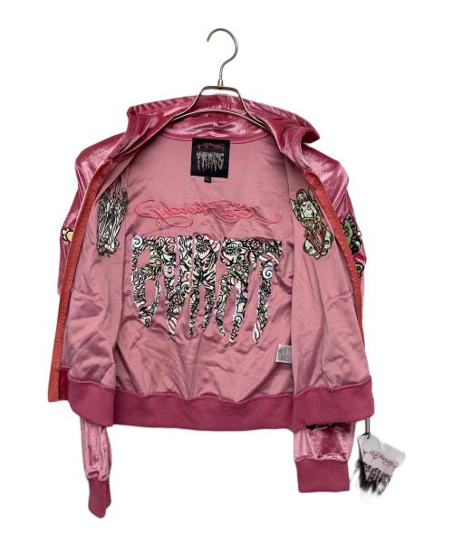 Ed Hardy（エド ハーディー）ED HARDY (エド ハーディー) TRAVS (トラビス) ベロアセットアップ ピンク サイズ:Lの古着・服飾アイテム