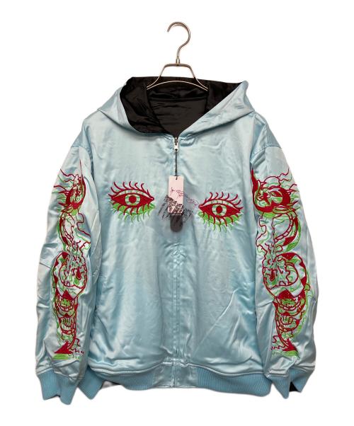 Ed Hardy（エド ハーディー）Ed Hardy (エド ハーディー) TRAVS (トラビス) REVERSIBLE SOUVENIR JACKET ブラック サイズ:Mの古着・服飾アイテム