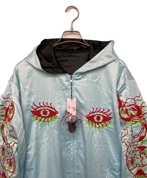 Ed Hardy（エド ハーディー）Ed Hardy (エド ハーディー) TRAVS (トラビス) REVERSIBLE SOUVENIR JACKET ブラック サイズ:Mの古着・服飾アイテム
