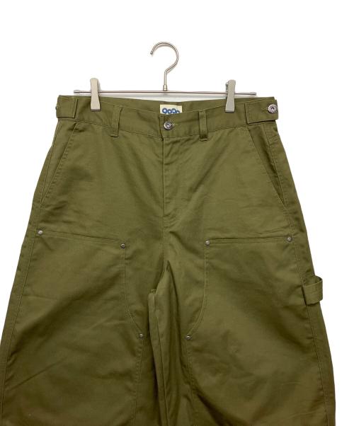 9090（9090）9090 (9090) ダブルニーワークパンツ グリーン サイズ:Lの古着・服飾アイテム