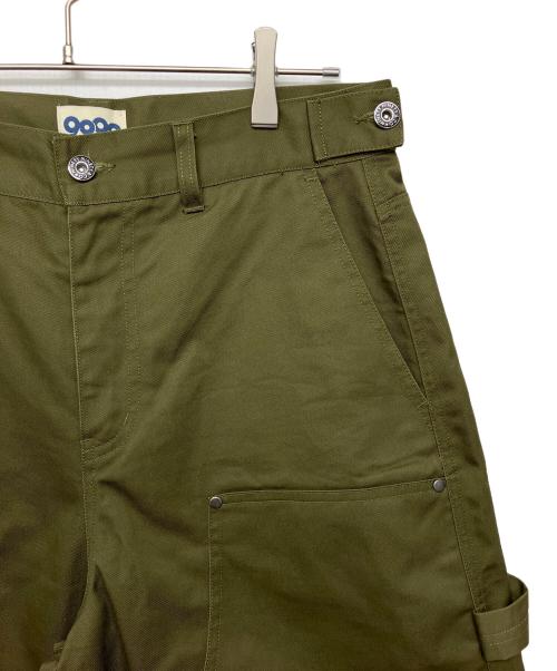 9090（9090）9090 (9090) ダブルニーワークパンツ グリーン サイズ:Lの古着・服飾アイテム