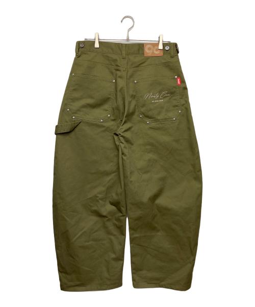 9090（9090）9090 (9090) ダブルニーワークパンツ グリーン サイズ:Lの古着・服飾アイテム