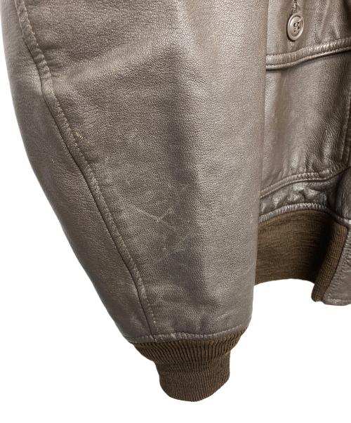 cooper（クーパー）cooper (クーパー) レザージャケット ブラウン サイズ:40Rの古着・服飾アイテム