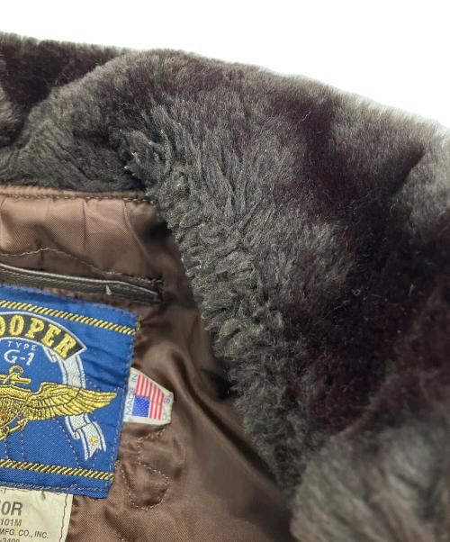 cooper（クーパー）cooper (クーパー) レザージャケット ブラウン サイズ:40Rの古着・服飾アイテム