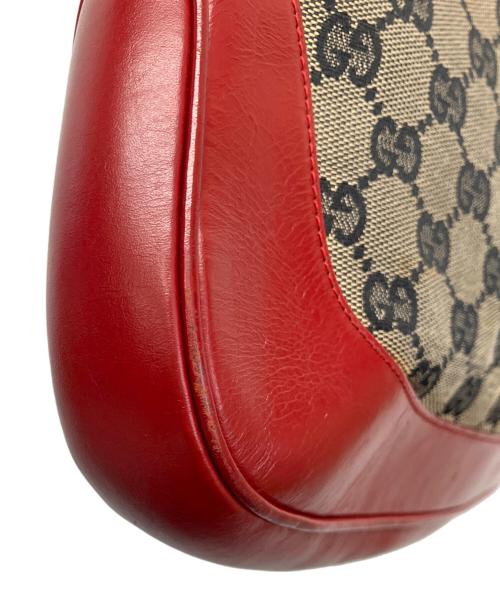 GUCCI（グッチ）GUCCI (グッチ) ワンショルダーバッグ レッド×ベージュの古着・服飾アイテム