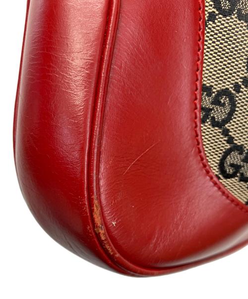 GUCCI（グッチ）GUCCI (グッチ) ワンショルダーバッグ レッド×ベージュの古着・服飾アイテム