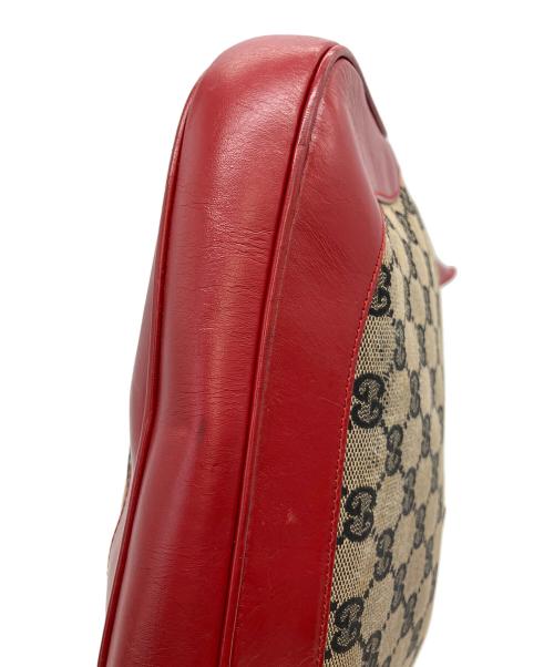 GUCCI（グッチ）GUCCI (グッチ) ワンショルダーバッグ レッド×ベージュの古着・服飾アイテム