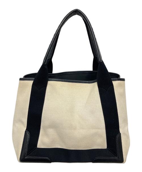 BALENCIAGA（バレンシアガ）BALENCIAGA (バレンシアガ) ネイビーカバスS トートバッグ ベージュ×ブラックの古着・服飾アイテム
